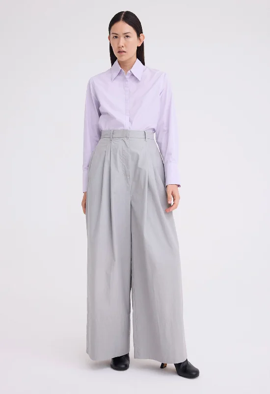 Levant Wide Leg Pant - Oxide Grey Comfortable Pleated Pants