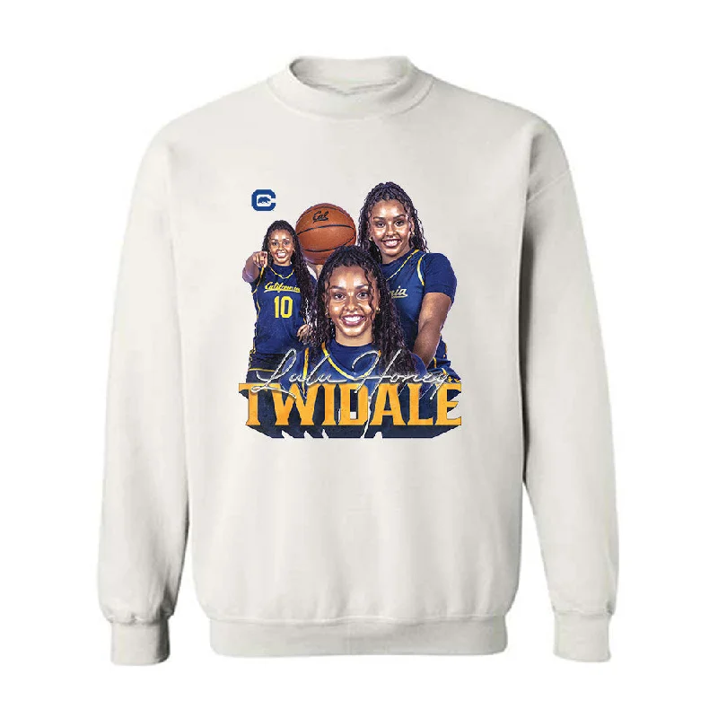 UC Berkeley - NCAA Women's Basketball : Lulu Twidale - Player Collage Crewneck Sweatshirt Hoodie with Drop Shoulder Relaxed Streetwear UC Berkeley - NCAA Women's Basketball : Lulu Twidale - Player Collage Crewneck Sweatshirt Hoodie with Drop Shoulder Relaxed Streetwear