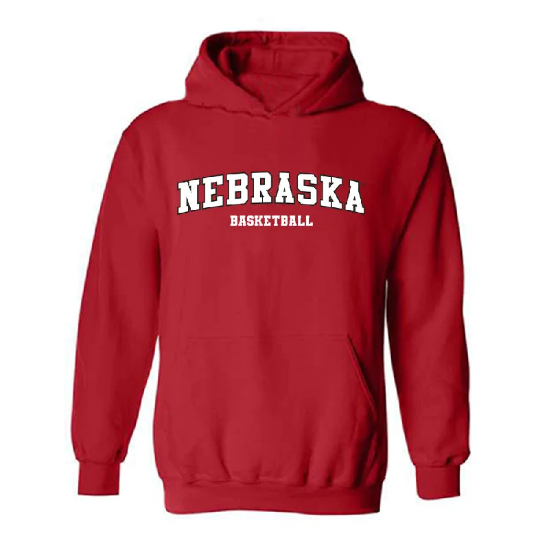 Nebraska - NCAA Women's Basketball : Amiah Hargrove - Replica Shersey Hooded Sweatshirt Hoodie with Hidden Zipper Minimalist Clean Nebraska - NCAA Women's Basketball : Amiah Hargrove - Replica Shersey Hooded Sweatshirt Hoodie with Hidden Zipper Minimalist Clean