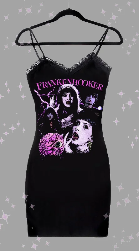 Frankenhooker Lace Strap Dress Pencil Office Professional