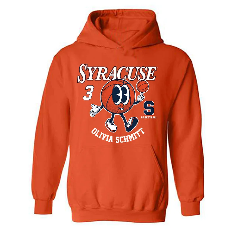 Syracuse - NCAA Women's Basketball : Olivia Schmitt - Fashion Shersey Hooded Sweatshirt Hoodie with Stripes Bold Sporty