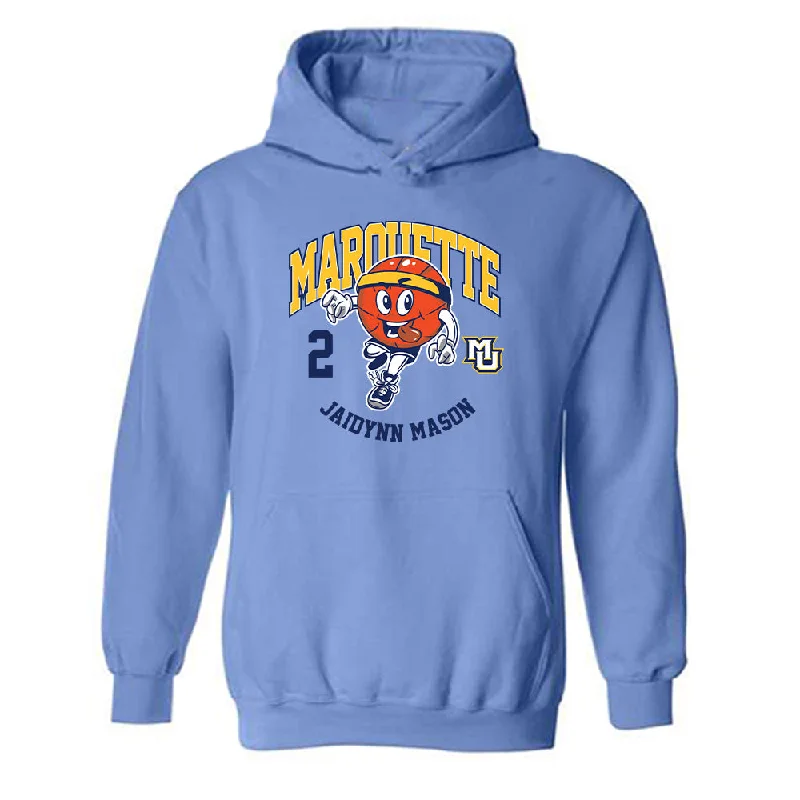 Marquette - NCAA Women's Basketball : Jaidynn Mason - Fashion Shersey Hooded Sweatshirt Hoodie with Zipper Placket Modern Functional Marquette - NCAA Women's Basketball : Jaidynn Mason - Fashion Shersey Hooded Sweatshirt Hoodie with Zipper Placket Modern Functional