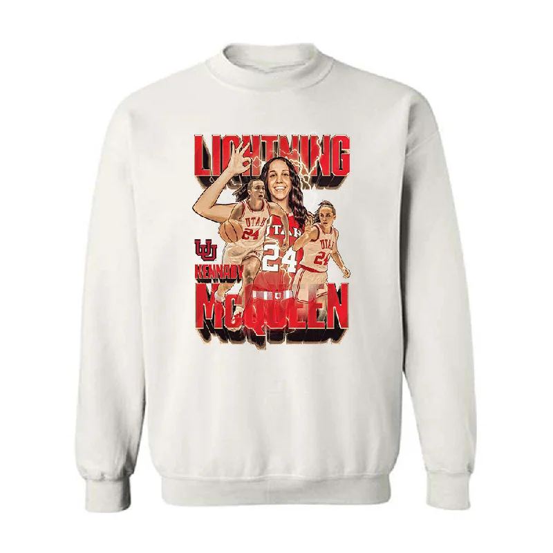 Utah - NCAA Women's Basketball : Kennady McQueen - Lightning McQueen Collage Crewneck Sweatshirt Hoodie with Tie-Dye Psychedelic Retro Utah - NCAA Women's Basketball : Kennady McQueen - Lightning McQueen Collage Crewneck Sweatshirt Hoodie with Tie-Dye Psychedelic Retro