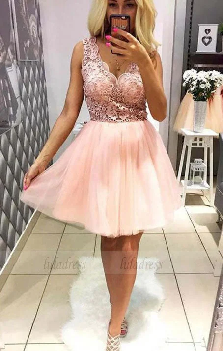 Lace Homecoming Dresses,Pink Homecoming Dresses,Short Prom Dresses,Girls Party Dress Tunics Occasion special