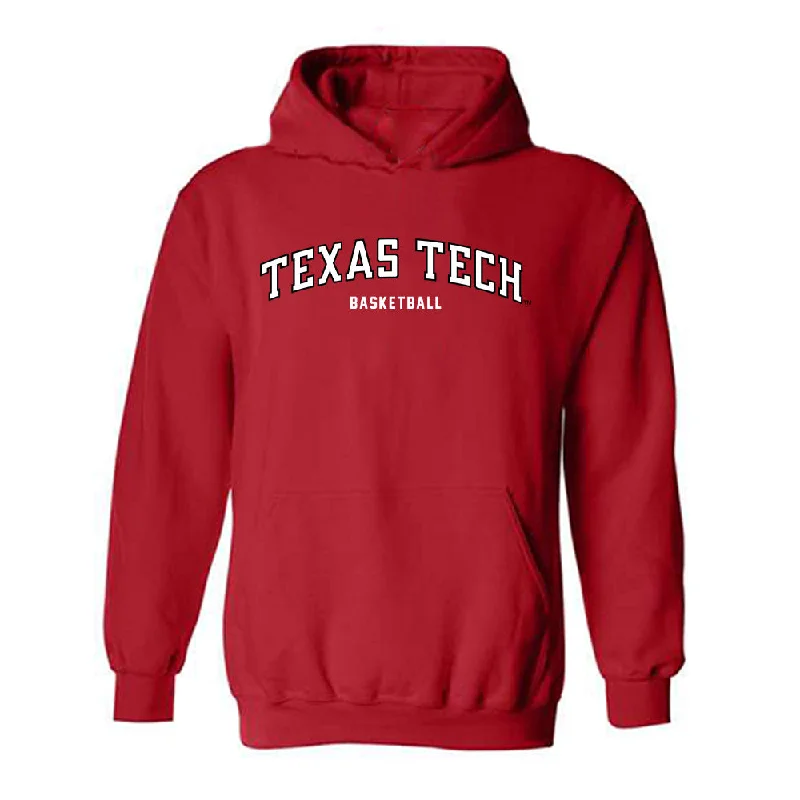 Texas Tech - NCAA Women's Basketball : Jada Wynn - Classic Shersey Hooded Sweatshirt Hoodie with Hem Applique Textured Unique