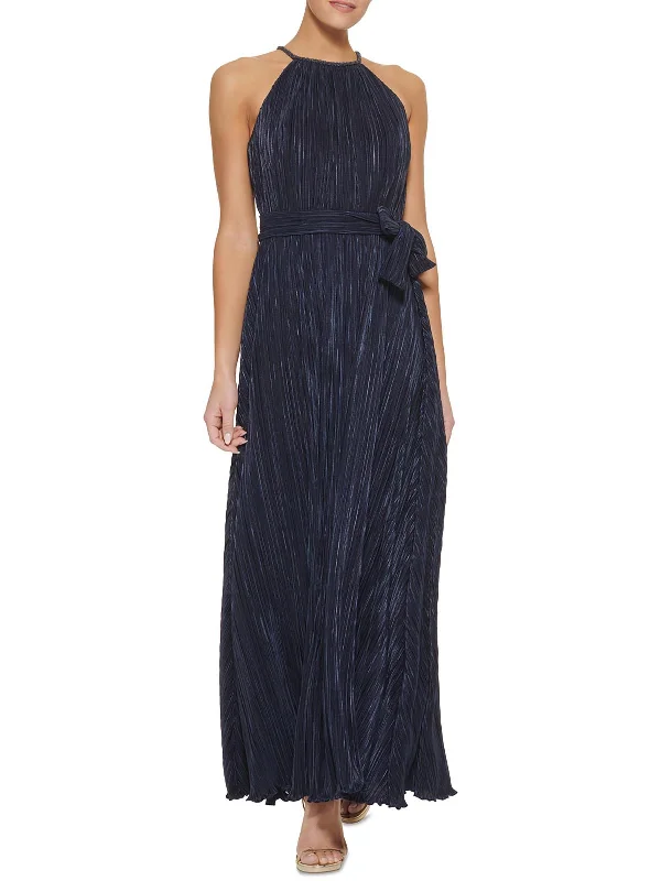 Womens Crinkled Halter Evening Dress Tunics Modern contemporary
