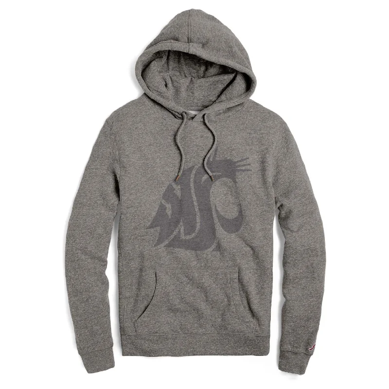 League Unisex Gray Logo Hoodie Hoodie with Logo Branding Identity