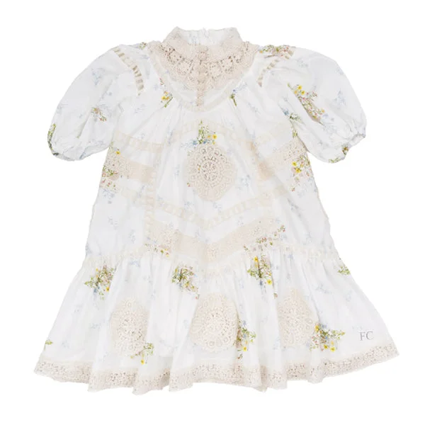 Doily applique spring voile dress by Petite Amalie Tunics Cozy soft