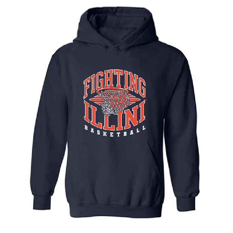 Illinois - NCAA Women's Basketball : Hayven Smith - Sports Shersey Hooded Sweatshirt Hoodie with Slit Hem Functional Movement Illinois - NCAA Women's Basketball : Hayven Smith - Sports Shersey Hooded Sweatshirt Hoodie with Slit Hem Functional Movement