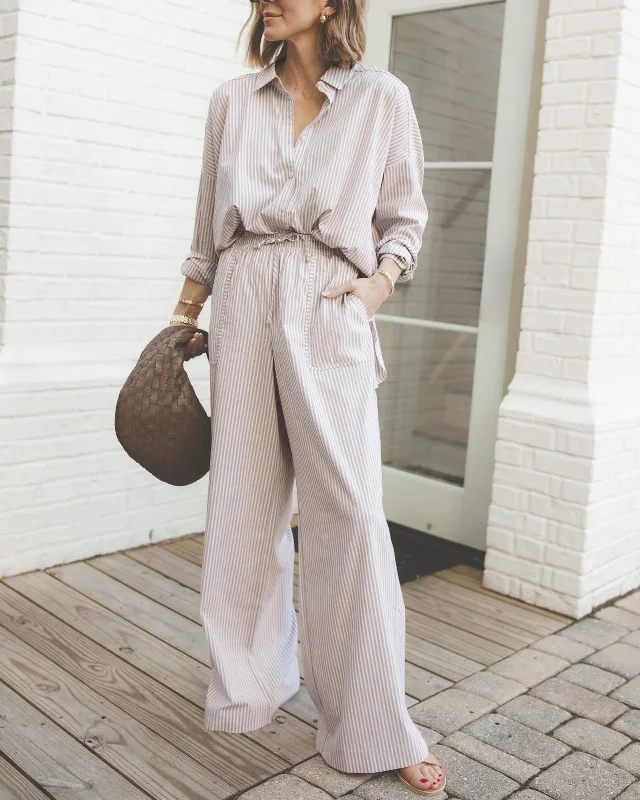 Splendid x @Cellajaneblog Poplin Wide Leg Pant Casual Lounge Pants