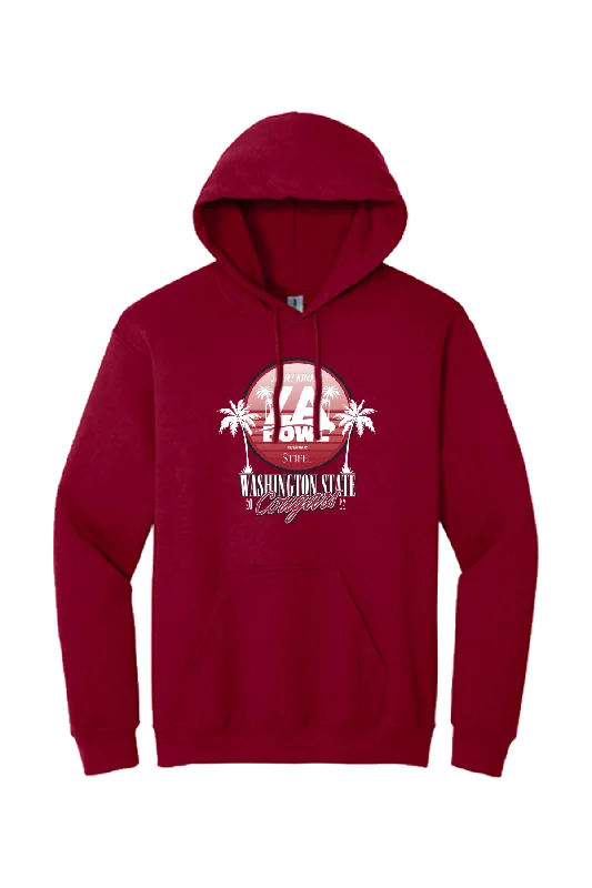 Unisex WSU LA Bowl Game 2022 Sweatshirt Hoodie with Button Placket Classic Preppy