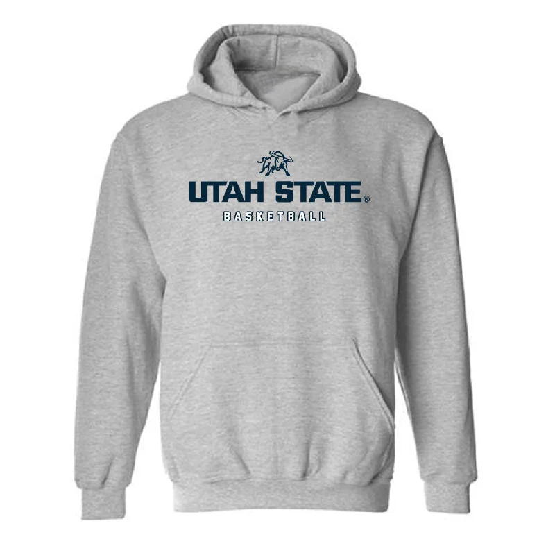 Utah State - NCAA Women's Basketball : Samiana Suguturaga - Hooded Sweatshirt Hoodie Crop Top Short Trendy