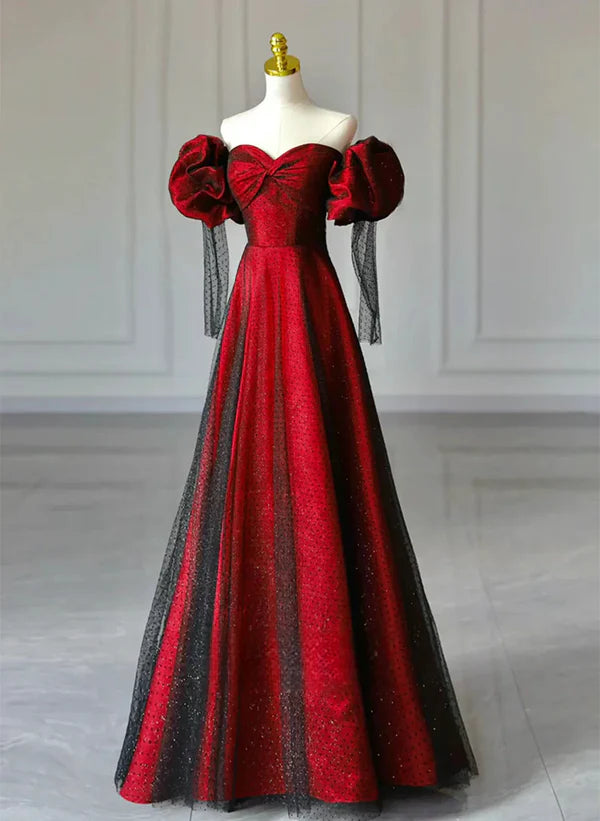 Red Off Shoulder Sweetheart Party Dress A Line Long Evening Dress MD7740 Tunics Ceremony elegant Red Off Shoulder Sweetheart Party Dress A Line Long Evening Dress MD7740 Tunics Ceremony elegant