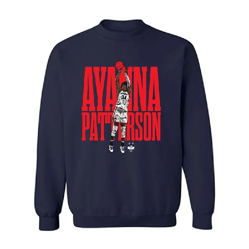 UConn - NCAA Women's Basketball : Ayanna Patterson - Individual Caricature Crewneck Sweatshirt Hoodie with Slim Fit Tailored Modern UConn - NCAA Women's Basketball : Ayanna Patterson - Individual Caricature Crewneck Sweatshirt Hoodie with Slim Fit Tailored Modern