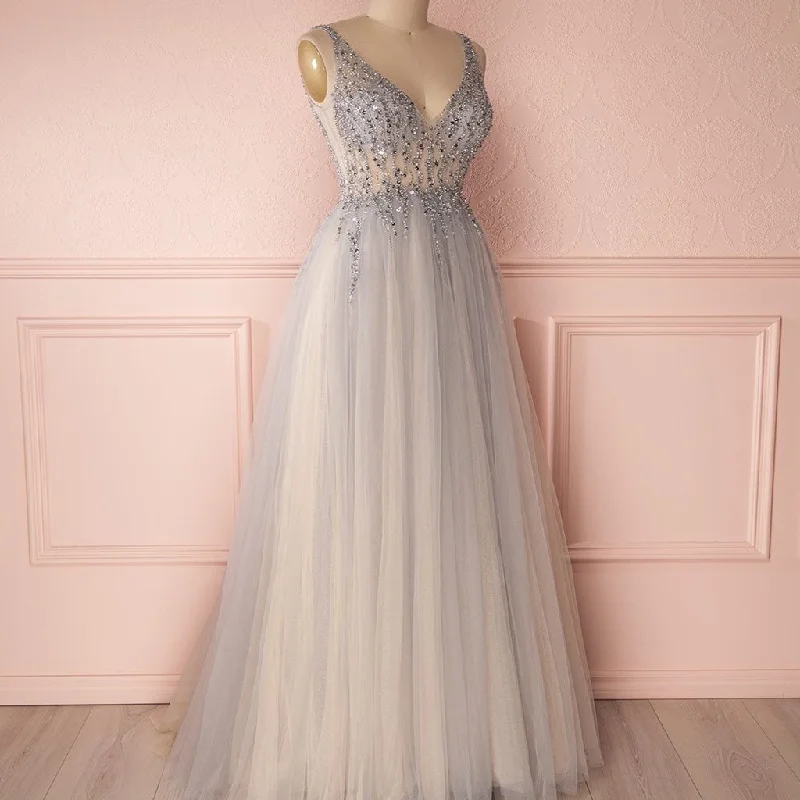 V-Neck Beading Spaghetti Strap  Prom Dresses ,Evening Dresses  Party Dress, PDY0166 Tunics Cozy comfortable