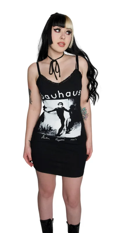 Bauhaus (Bela Lugosi's Dead) Lace Strap Dress Tunics Versatile stylish