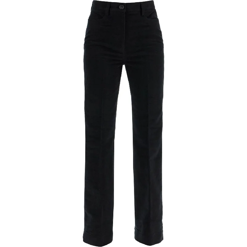 Toteme high-waisted flared pants in black organic cotton Comfortable Denim Pants