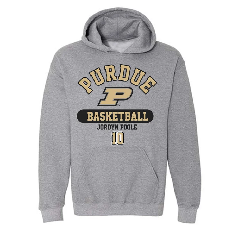 Purdue - NCAA Women's Basketball : Jordyn Poole - Classic Fashion Shersey Hooded Sweatshirt Hoodie with Distressed Vintage Worn Purdue - NCAA Women's Basketball : Jordyn Poole - Classic Fashion Shersey Hooded Sweatshirt Hoodie with Distressed Vintage Worn