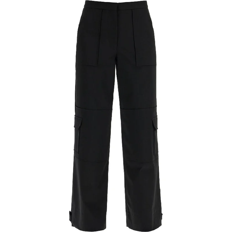 Ganni twill cargo pants in technical twill Modern Stretch Trousers