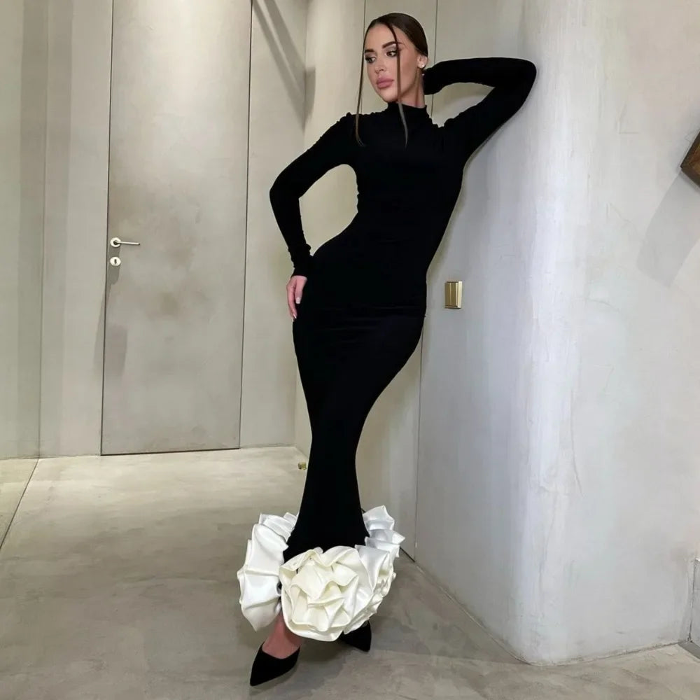 Bonnyshow Autumn Winter Maxi Dress for Women Fashion Flower Slim Evening Party Dresses Black Elegant Long Sleeve Christmas Outfits Tunics Plaid country Bonnyshow Autumn Winter Maxi Dress for Women Fashion Flower Slim Evening Party Dresses Black Elegant Long Sleeve Christmas Outfits Tunics Plaid country
