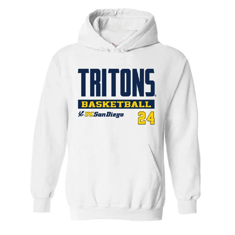 UCSD - NCAA Women's Basketball : Kayanna Spriggs - Classic Fashion Shersey Hooded Sweatshirt Hoodie with Tied Waist Feminine Flattering UCSD - NCAA Women's Basketball : Kayanna Spriggs - Classic Fashion Shersey Hooded Sweatshirt Hoodie with Tied Waist Feminine Flattering