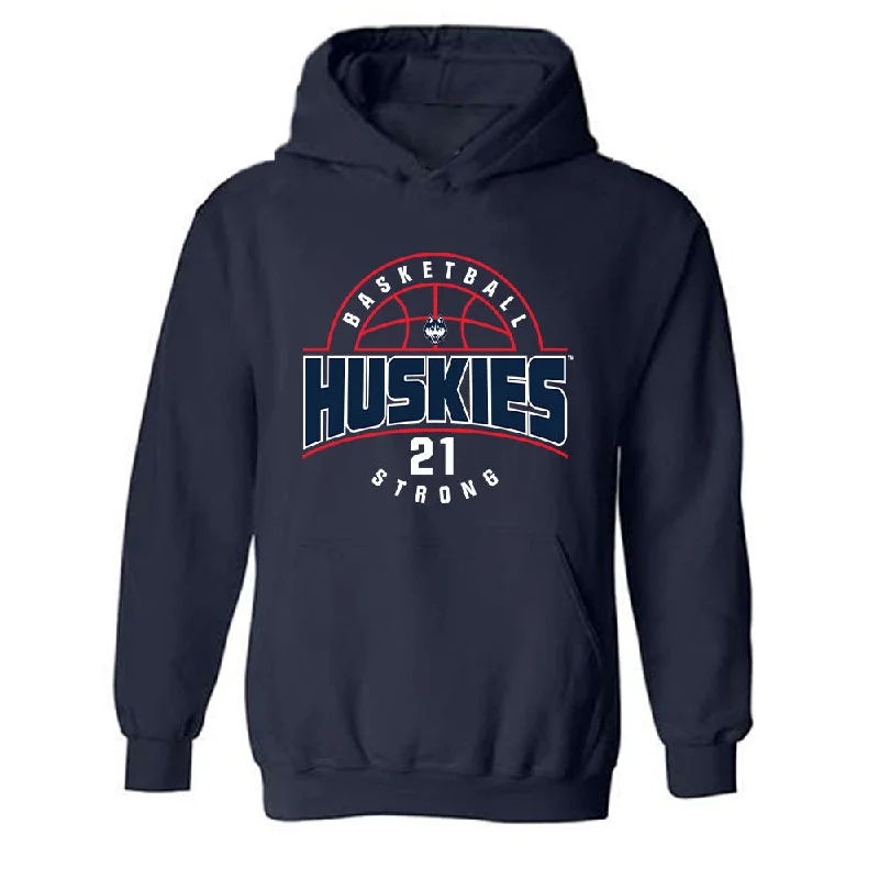 UConn - NCAA Women's Basketball : Sarah Strong - Classic Fashion Shersey Hooded Sweatshirt Hoodie with Tie-Dye Psychedelic Retro UConn - NCAA Women's Basketball : Sarah Strong - Classic Fashion Shersey Hooded Sweatshirt Hoodie with Tie-Dye Psychedelic Retro