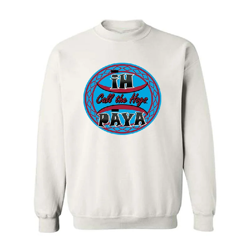 Arkansas - NCAA Women's Basketball : Carly Keats - Call The Hogs Crewneck Sweatshirt Hoodie with Set-In Sleeves Structured Classic Arkansas - NCAA Women's Basketball : Carly Keats - Call The Hogs Crewneck Sweatshirt Hoodie with Set-In Sleeves Structured Classic