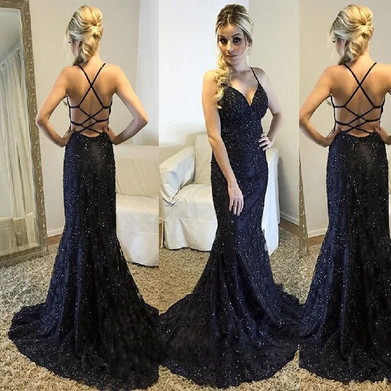 Sexy Spaghetti Straps Lace Up Prom Dresses Evening Dresses Prom Dresses,  Party Dress, PDY0164 Tunics Sophisticated sleek