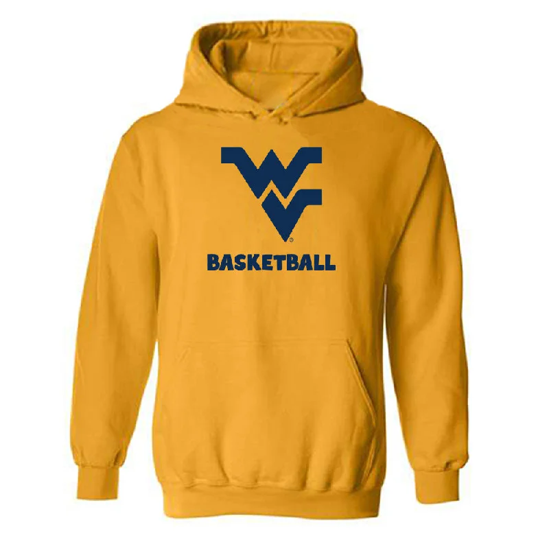 West Virginia - NCAA Women's Basketball : Jordan Thomas - Fashion Shersey Hooded Sweatshirt Hoodie with Stripes Bold Sporty West Virginia - NCAA Women's Basketball : Jordan Thomas - Fashion Shersey Hooded Sweatshirt Hoodie with Stripes Bold Sporty