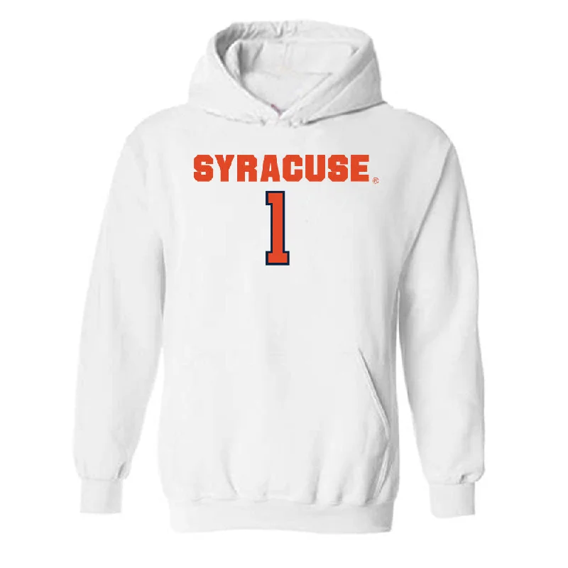Syracuse - NCAA Women's Basketball : Keira Scott - Classic Shersey Hooded Sweatshirt Hoodie with Typography Text Message