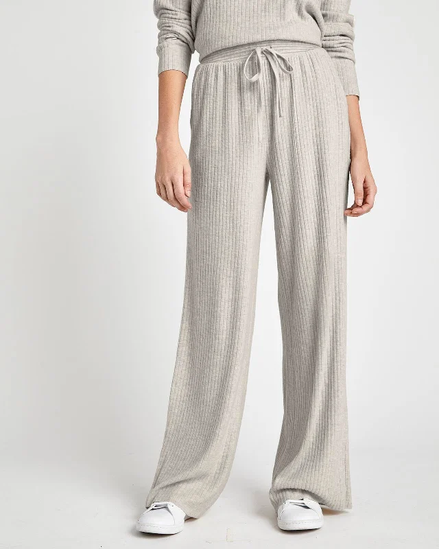 London Rib Wide Leg Pant Casual Track Pants