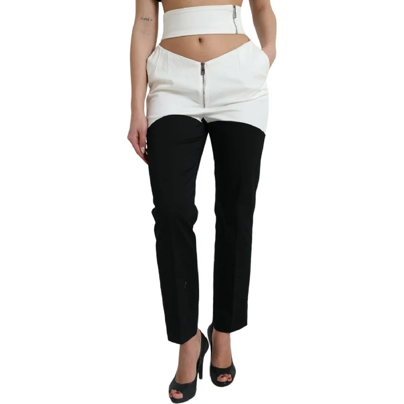 Dolce & Gabbana High Waist Tapered Chic Pants Chic Slim Fit Pants