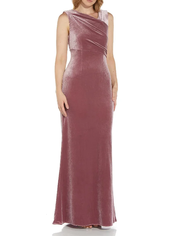 Womens Velvet Mermaid Evening Dress Tunics Yoga stretchy
