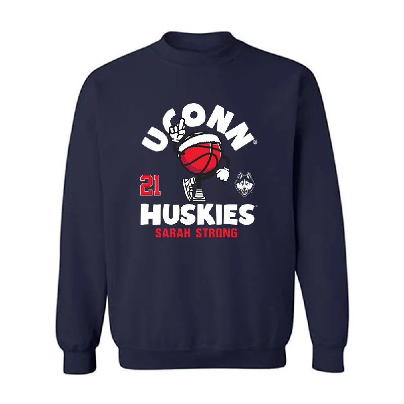 UConn - NCAA Women's Basketball : Sarah Strong - Fashion Shersey Crewneck Sweatshirt Hoodie with Gradient Ombre Colorful UConn - NCAA Women's Basketball : Sarah Strong - Fashion Shersey Crewneck Sweatshirt Hoodie with Gradient Ombre Colorful