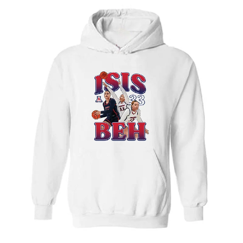 Arizona - NCAA Women's Basketball : Isis Beh - Player Collage Hooded Sweatshirt Hoodie with Slim Fit Tailored Modern Arizona - NCAA Women's Basketball : Isis Beh - Player Collage Hooded Sweatshirt Hoodie with Slim Fit Tailored Modern