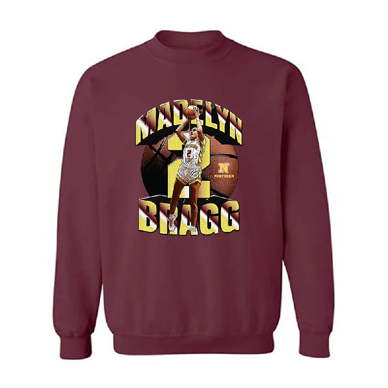 NSU - NCAA Women's Basketball : Madelyn Bragg - Player Collage Crewneck Sweatshirt Hoodie with Hidden Zipper Minimalist Clean NSU - NCAA Women's Basketball : Madelyn Bragg - Player Collage Crewneck Sweatshirt Hoodie with Hidden Zipper Minimalist Clean