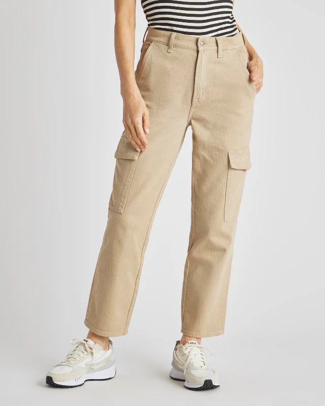Crop Denim Cargo Pant Classic Flared Pants