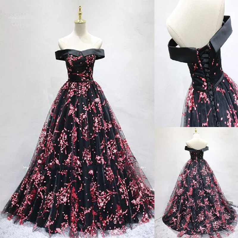Chic Black Tulle Off Shoulder Floor Length Long Prom Dress,Party Dresses, Evening Dresses,PDY0317 Turtleneck Warm Winter Chic Black Tulle Off Shoulder Floor Length Long Prom Dress,Party Dresses, Evening Dresses,PDY0317 Turtleneck Warm Winter