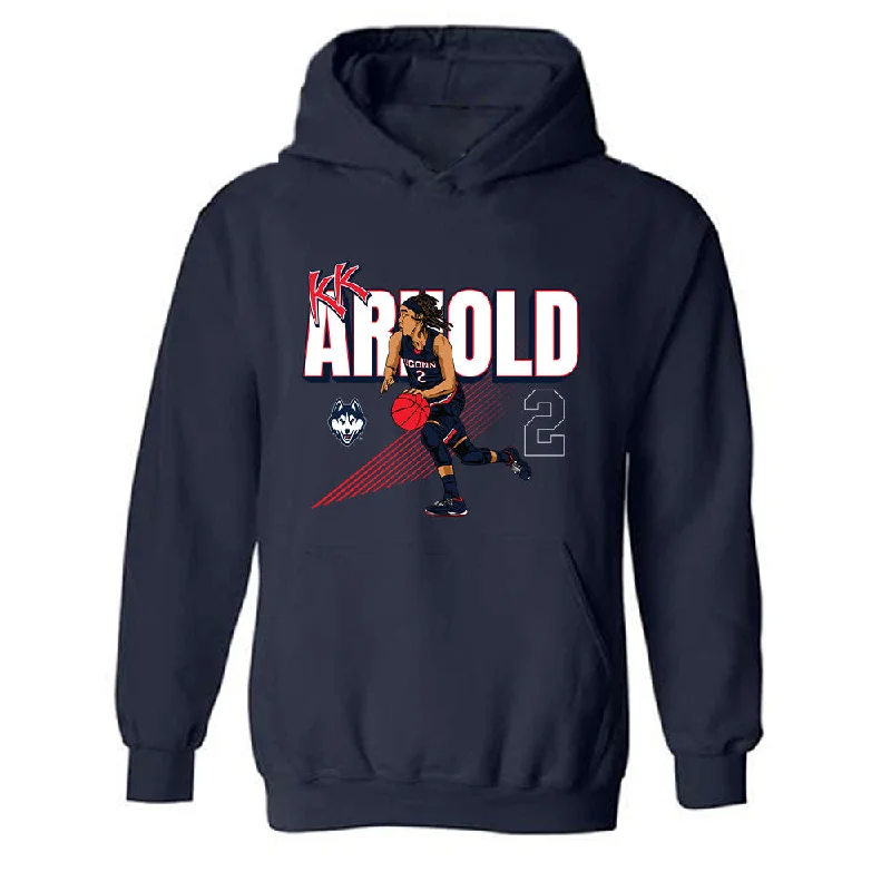 UConn - NCAA Women's Basketball : Kamorea Arnold - Individual Caricature Hooded Sweatshirt Hoodie with Relaxed Fit Easy Casual UConn - NCAA Women's Basketball : Kamorea Arnold - Individual Caricature Hooded Sweatshirt Hoodie with Relaxed Fit Easy Casual