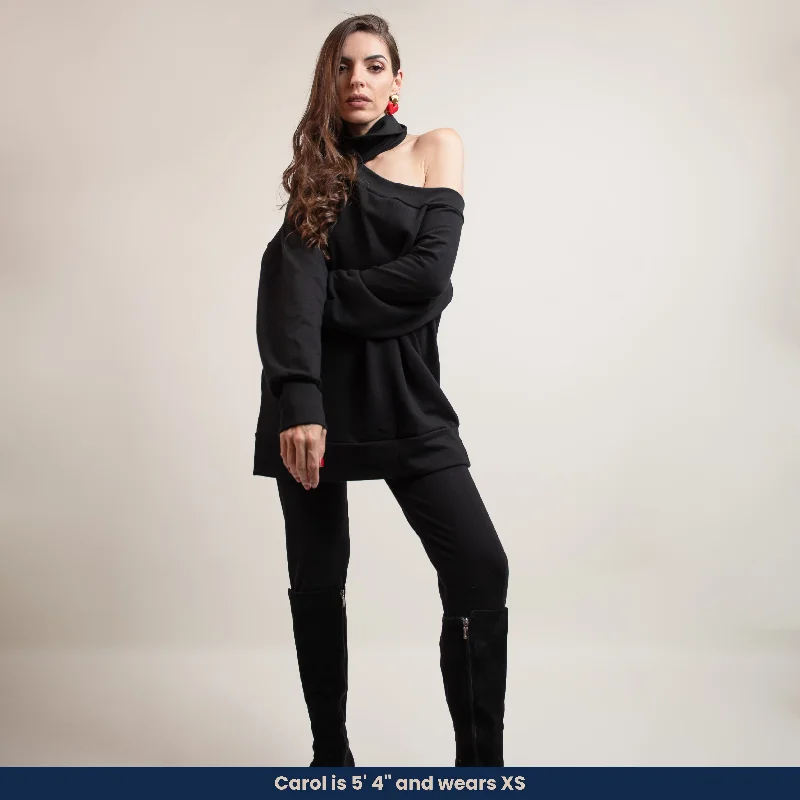 Mel - Soft Fleece Off-Shoulder Top and Fitted Pants Set (2-Piece Set) Formal Dress Pants Mel - Soft Fleece Off-Shoulder Top and Fitted Pants Set (2-Piece Set) Formal Dress Pants