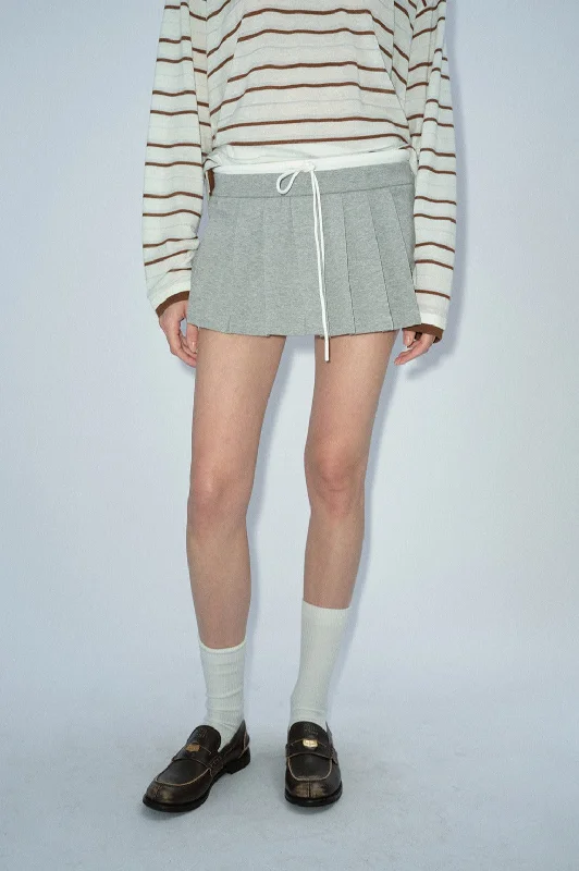 Cotton blend pleated chic short skirt pants | 2 color Formal Linen Trousers