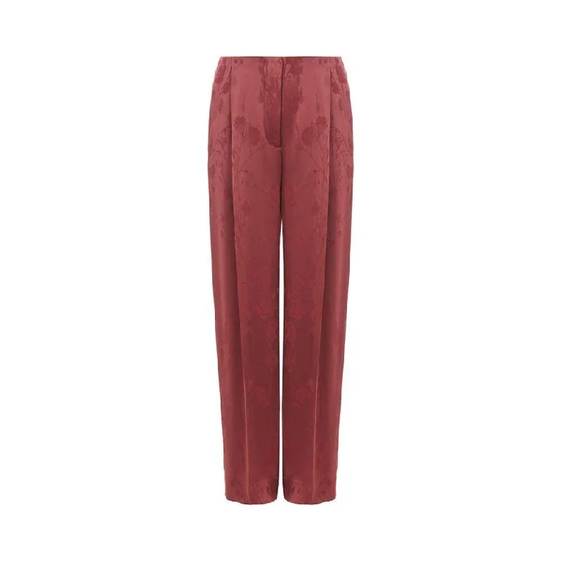 Lardini Elegant Red Tailored Pants Comfortable Maternity Pants