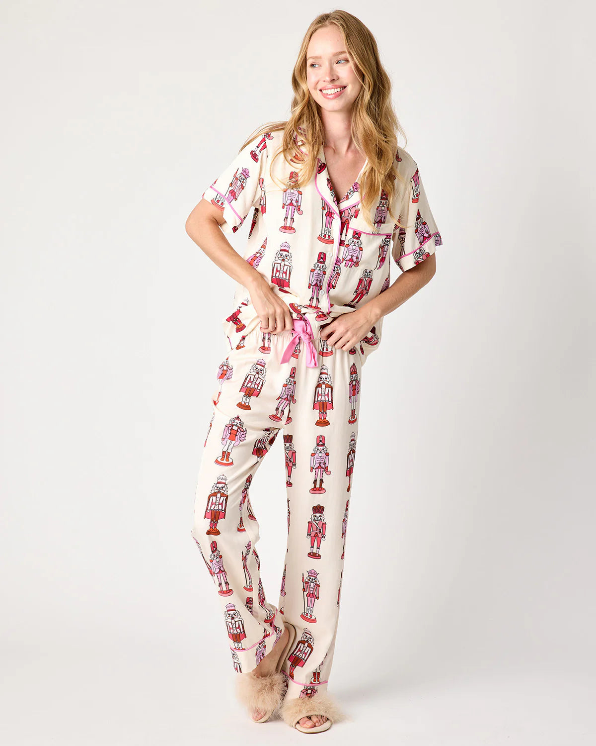 Katie Kime Holiday March Pajama Pant Set Casual Plaid Pants