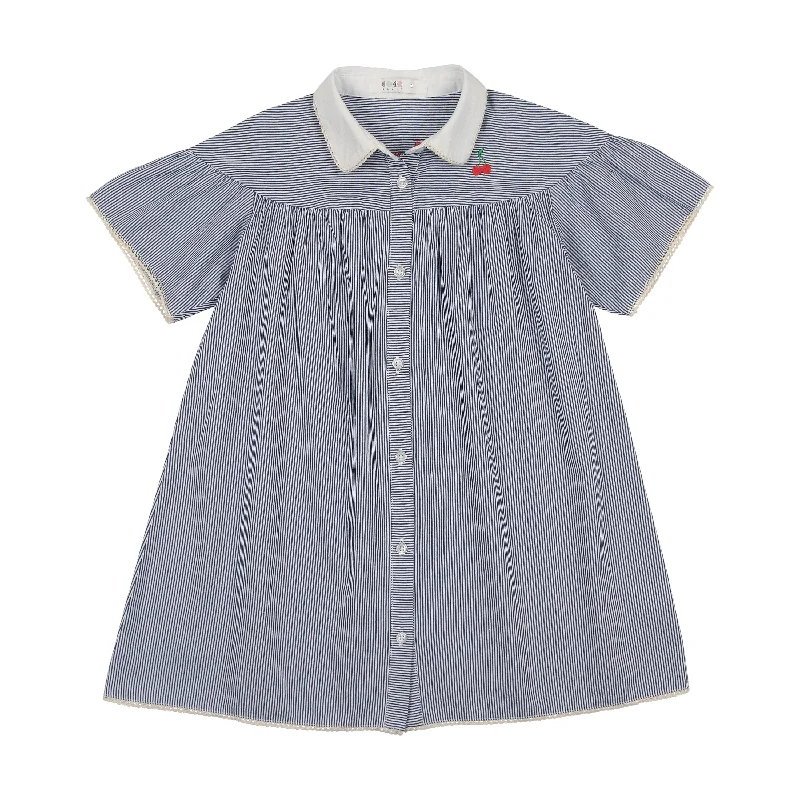 Striped collar dress by Coco Blanc Floral Print girly