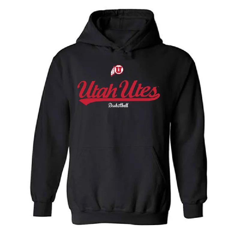 Utah - NCAA Women's Basketball : Grace Foster - Classic Shersey Hooded Sweatshirt Hoodie with Hem Frayed Vintage Worn Utah - NCAA Women's Basketball : Grace Foster - Classic Shersey Hooded Sweatshirt Hoodie with Hem Frayed Vintage Worn