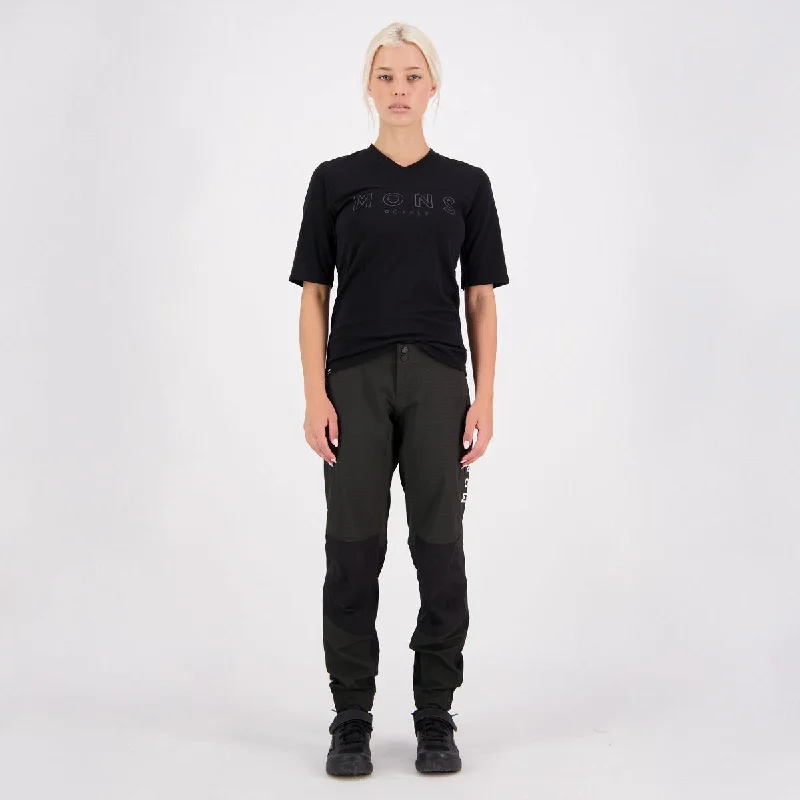 Mons Royale - Women's Momentum Bike Pants - Black Elegant Trouser Pants