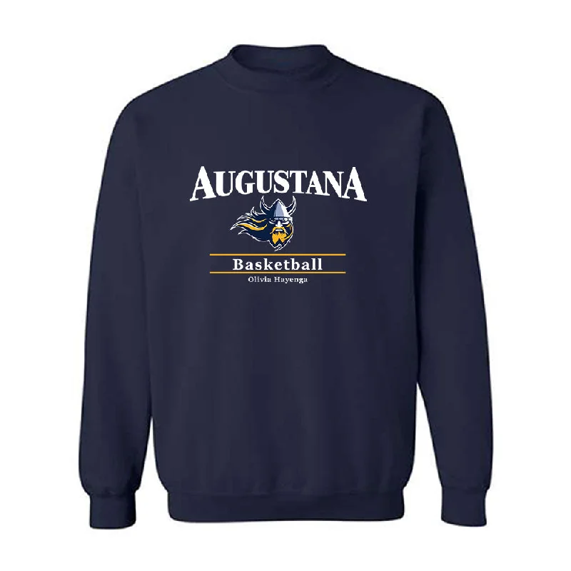 AU - NCAA Women's Basketball : Olivia Hayenga - Classic Fashion Shersey Crewneck Sweatshirt Hoodie with Hem Patch Decorative Personalized