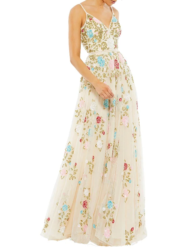 Womens Sequined Maxi Evening Dress Tunics Gym athletic
