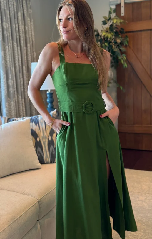 Linen Ibiza Dress Elegant Long Evening