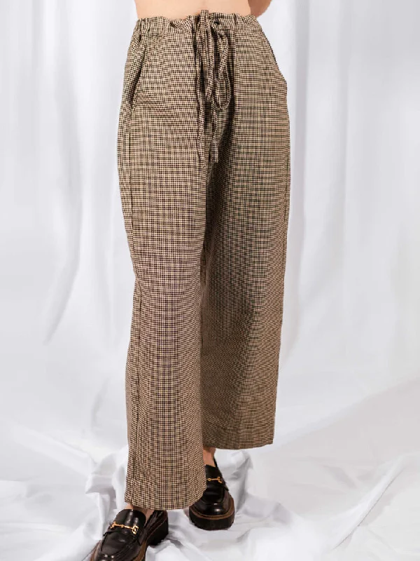 Emmy Drawstring Pant (Houndstooth) Slim-Fit Khaki Pants